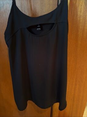 Aqua Black Scoop-Neck Camisole with front opening detail
